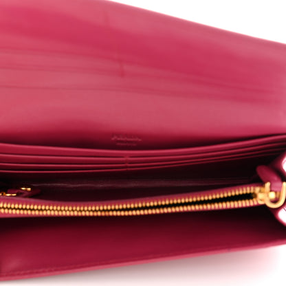 Prada Tessuto Nylon Quilted Continental Flap Wallet Ibisco 6 of 7