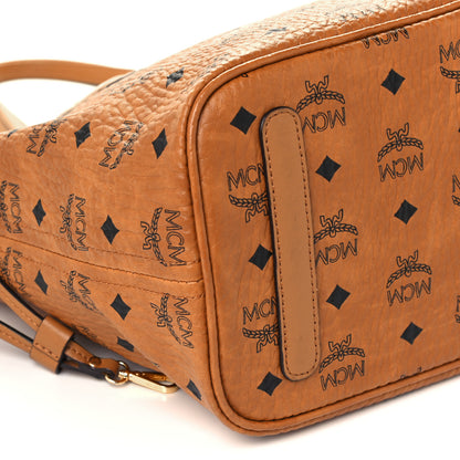 MCM Visetos Medium Liz Reversible Shopper Tote Cognac 15 of 18