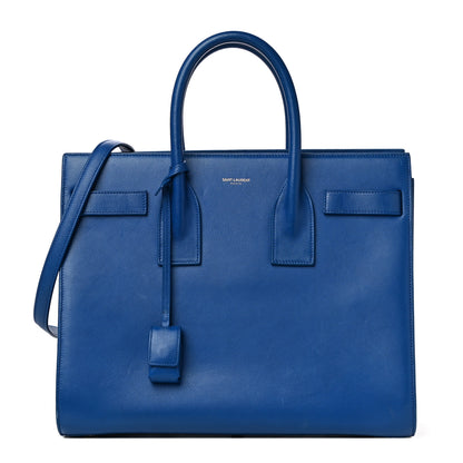 Saint Laurent Calfskin Small Sac De Jour Blue Majorelle 1 of 25