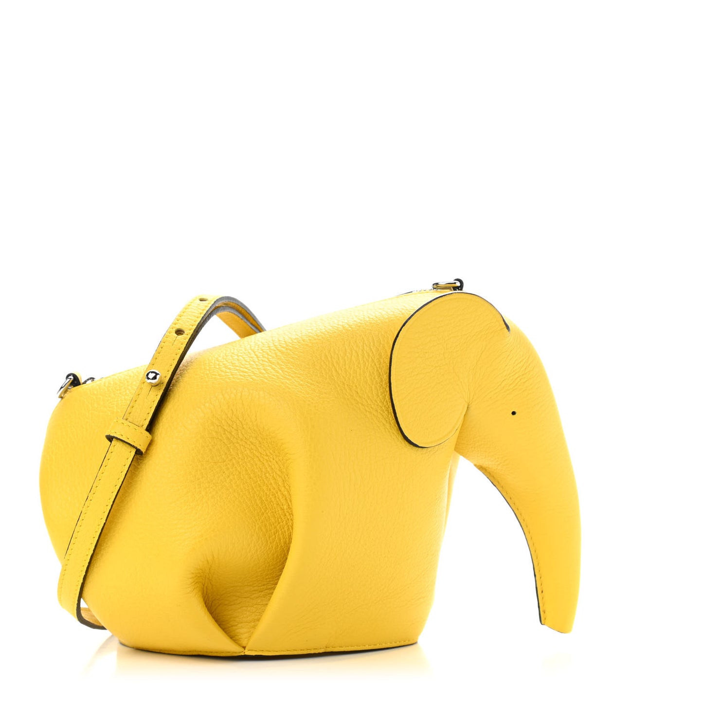 Calfskin Mini Elephant Crossbody Bag Yellow
