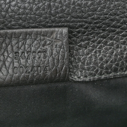Gucci Pebbled Calfskin Soho Flap Belt Bag Black 7 of 11