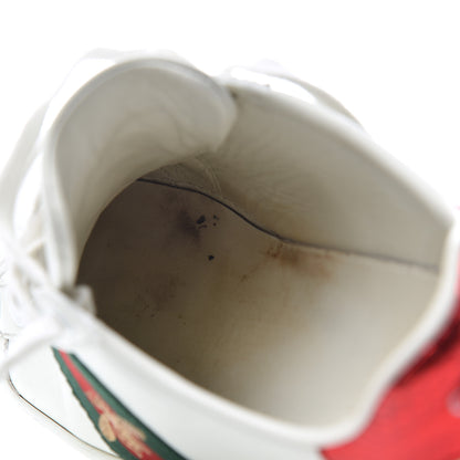 Gucci Calfskin Web Bee Embroidered Womens Ace Sneakers 38 White Green 23 of 25