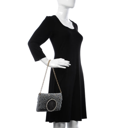 Dolce & Gabbana Jacquard Crochet Coin Bag Silver 2 of 6