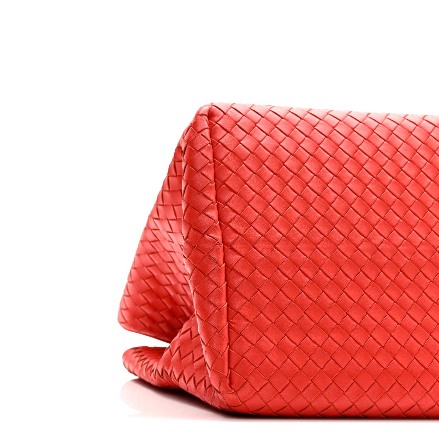 Nappa Intrecciato Milano Tote Red