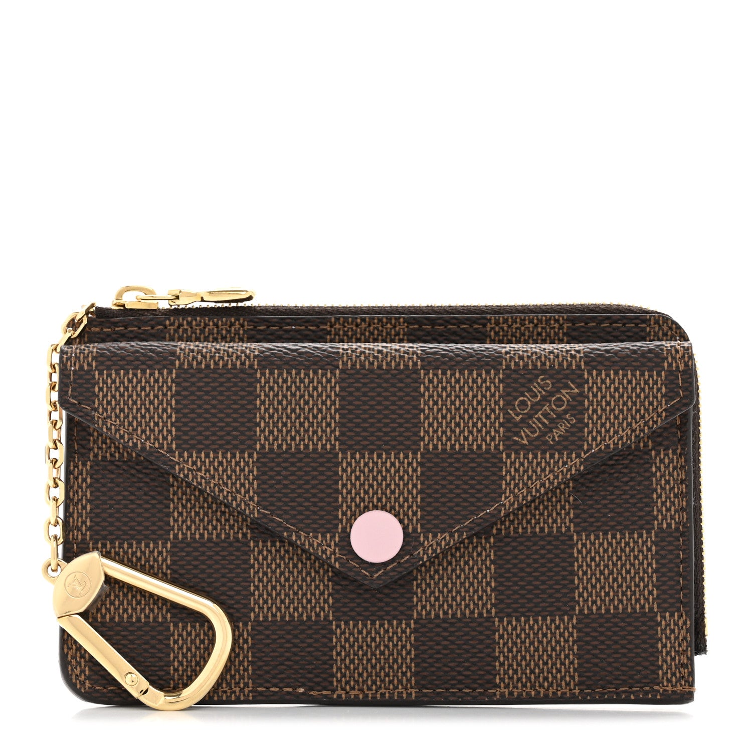Louis Vuitton Damier Ebene Recto Verso Card Holder Rose Ballerine 1 of 8