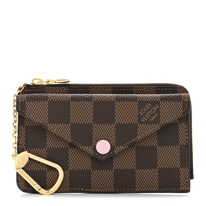 Louis Vuitton Damier Ebene Recto Verso Card Holder Rose Ballerine 1 of 8