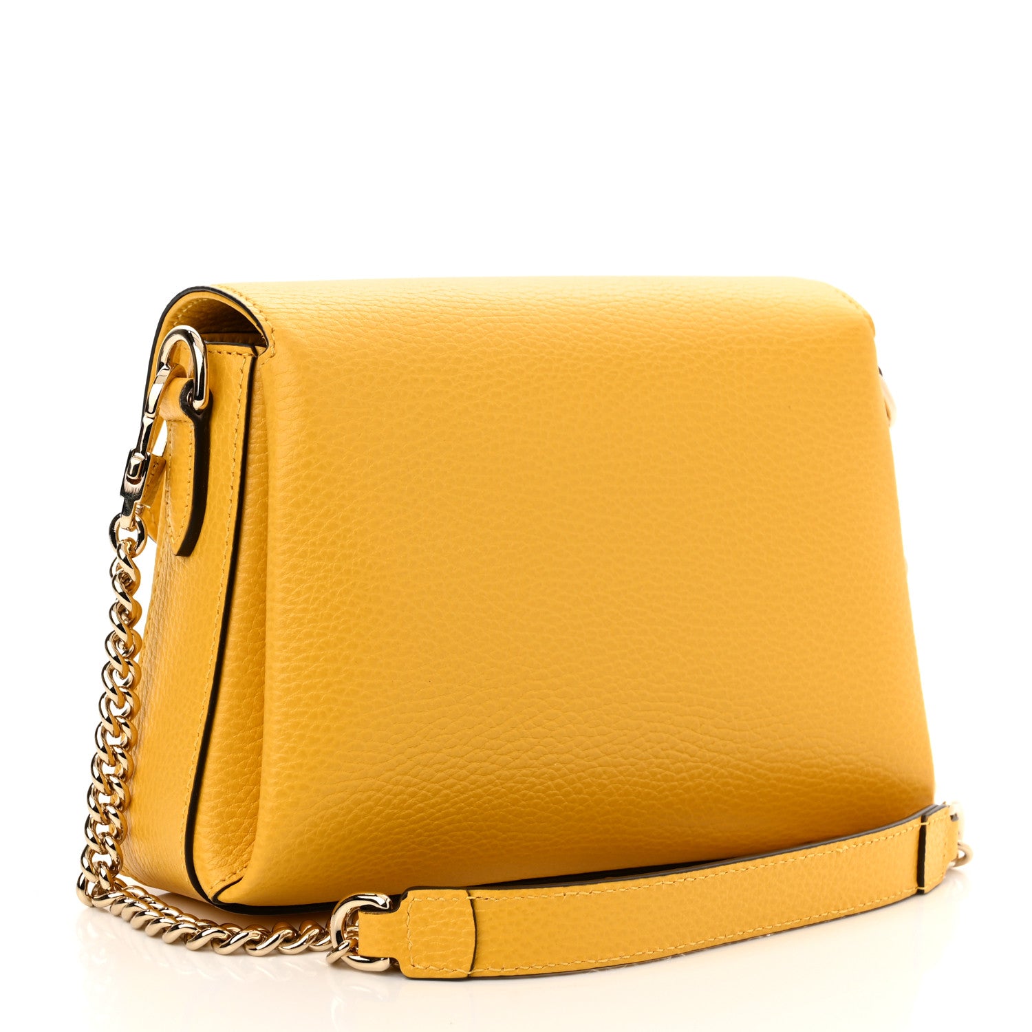 Gucci Dollar Calfskin Interlocking G Crossbody Bag New Buttercup 2 of 10