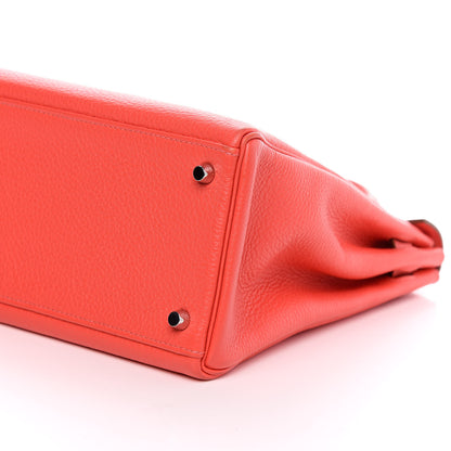 Hermes Taurillon Clemence Kelly Retourne 35 Rose Jaipur 9 of 9