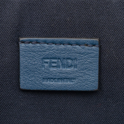 Fendi Vitello Dolce Fox Fur Monster Eyes Mini 2Jours Pouch Navy 6 of 15