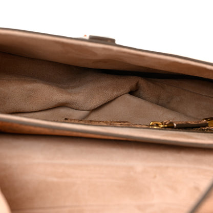 Christian Dior Calfskin Embossed Saddle Bag Brown Multicolor 5 of 10