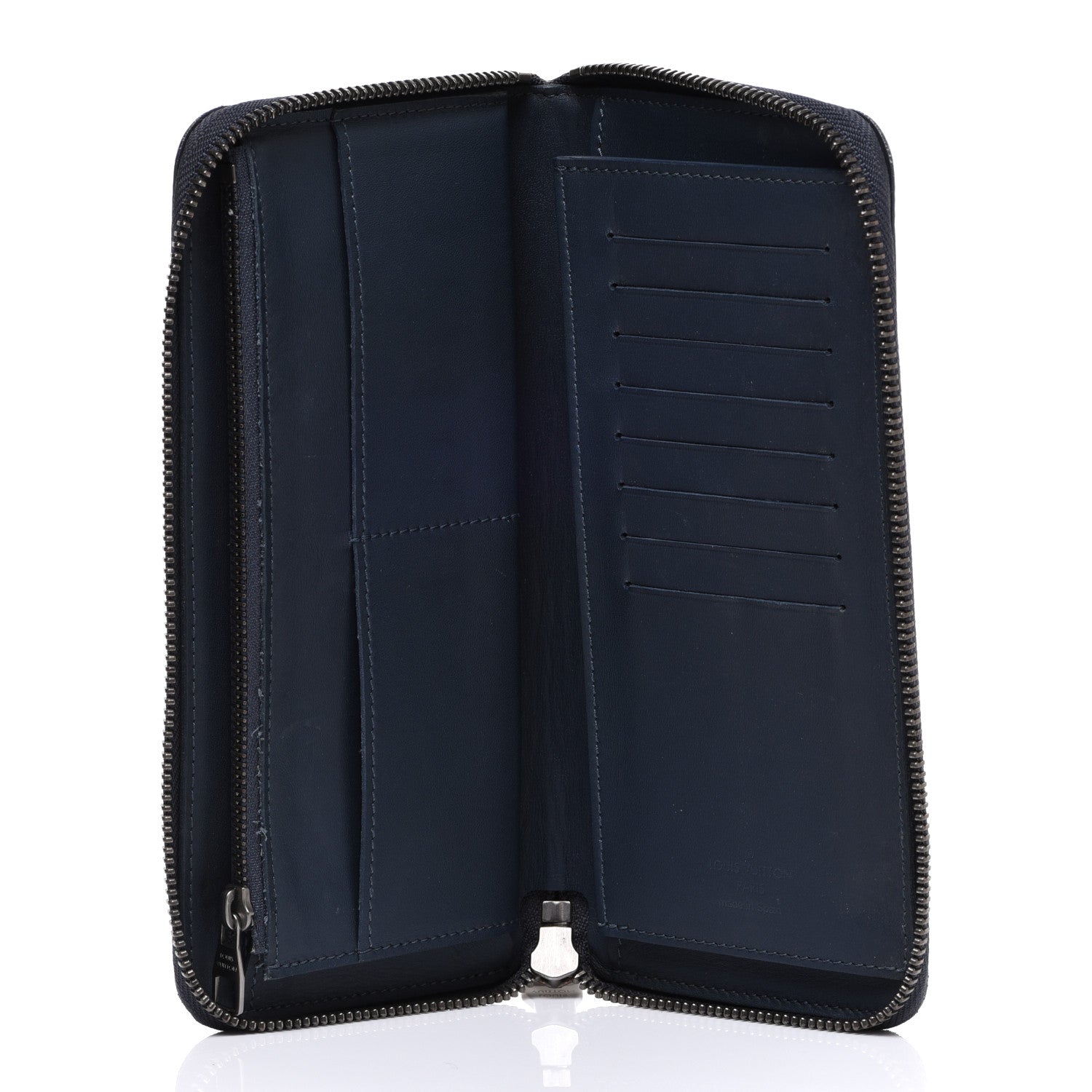 Louis Vuitton Damier Infini Zippy Vertical Wallet Midnight Blue 5 of 10