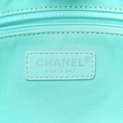 Chanel Woven Straw Raffia Small Deauville Tote Turquoise 6 of 13
