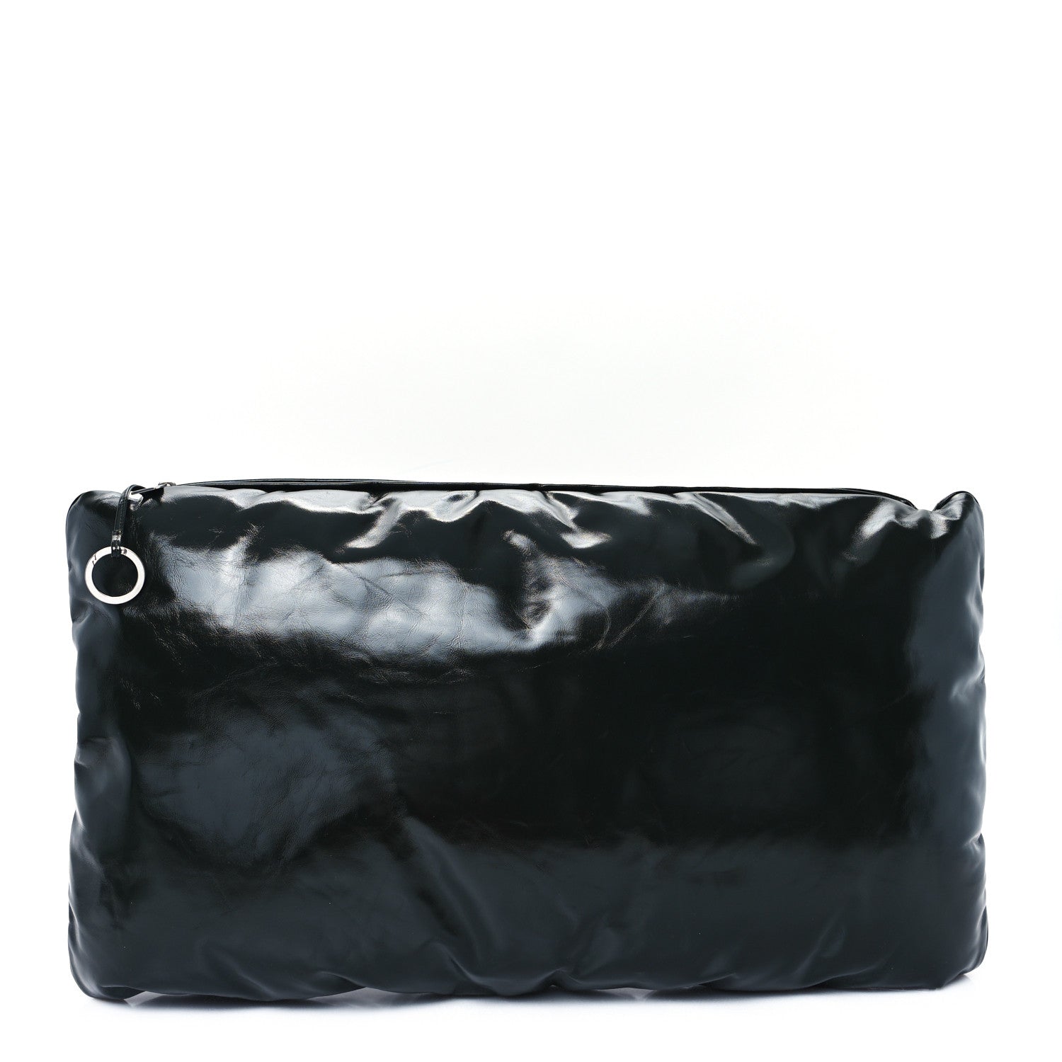 Bottega Veneta Patent Large Pillow Pouch Emerald Green 1 of 10