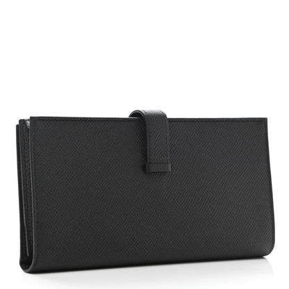 Hermes Epsom Monochrome Bearn Gusset Wallet Black 3 of 7