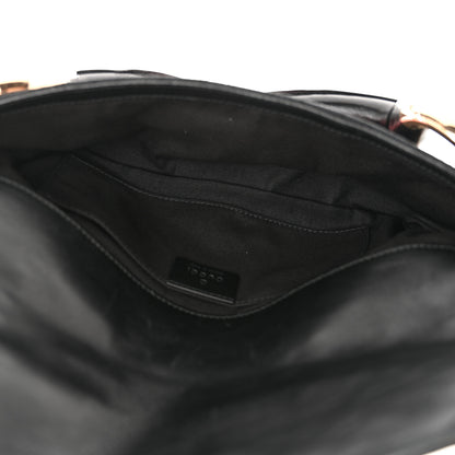 Gucci Monogram Horsebit Web Clutch Black 5 of 13