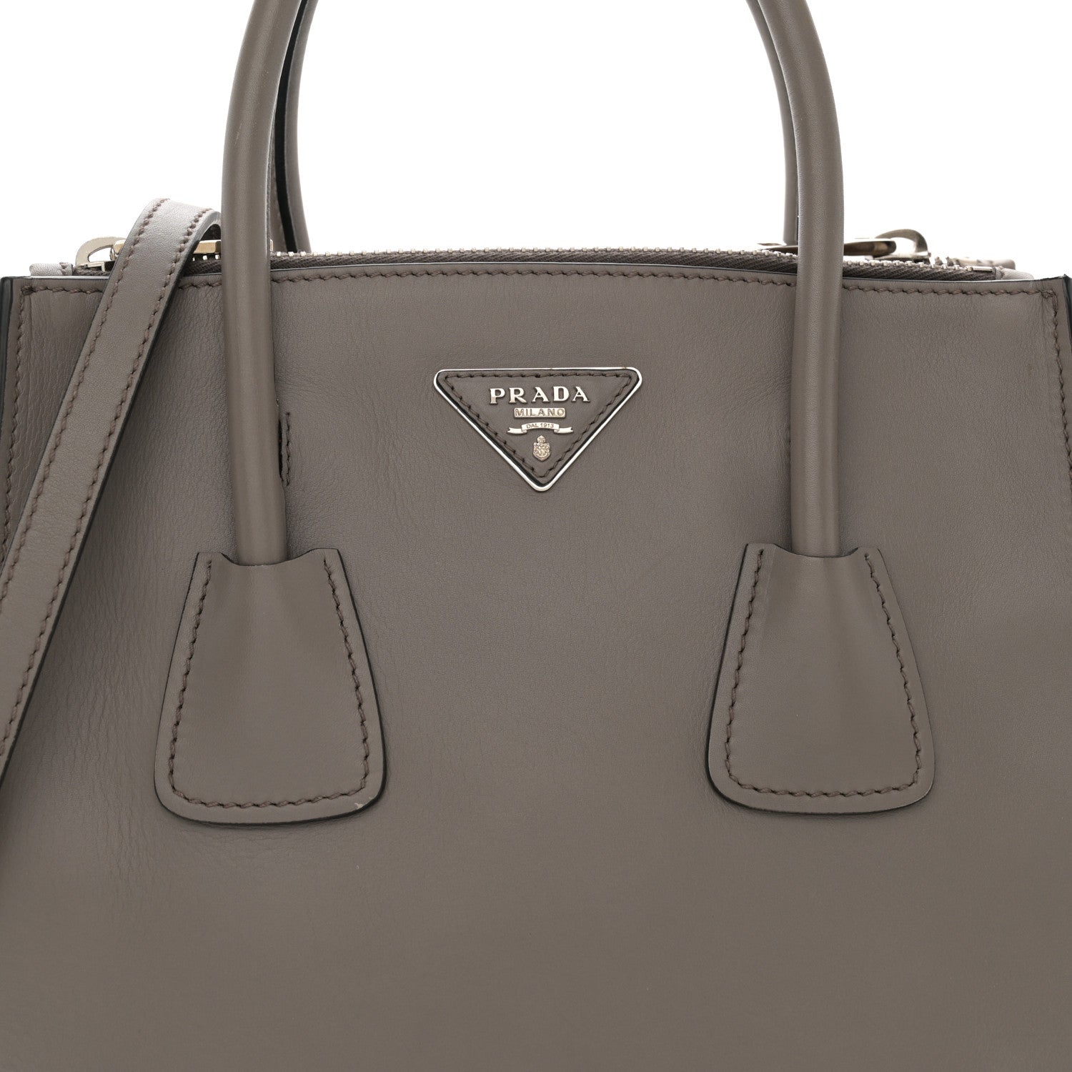 Prada Glace Calf Twin Pocket Tote Argilla 8 of 15