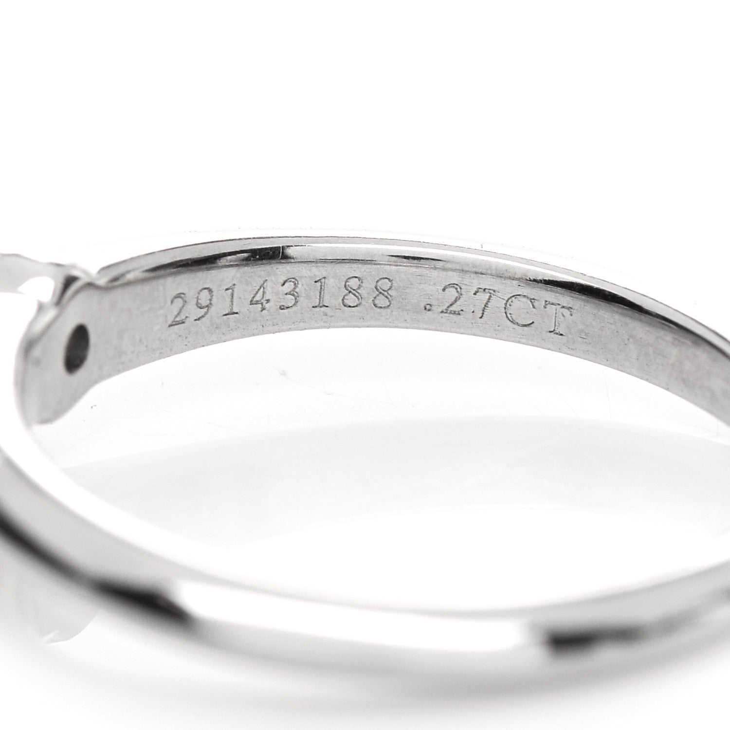 Tiffany Platinum Diamond .27ct Solitaire Engagement Ring 47 4 6 of 6