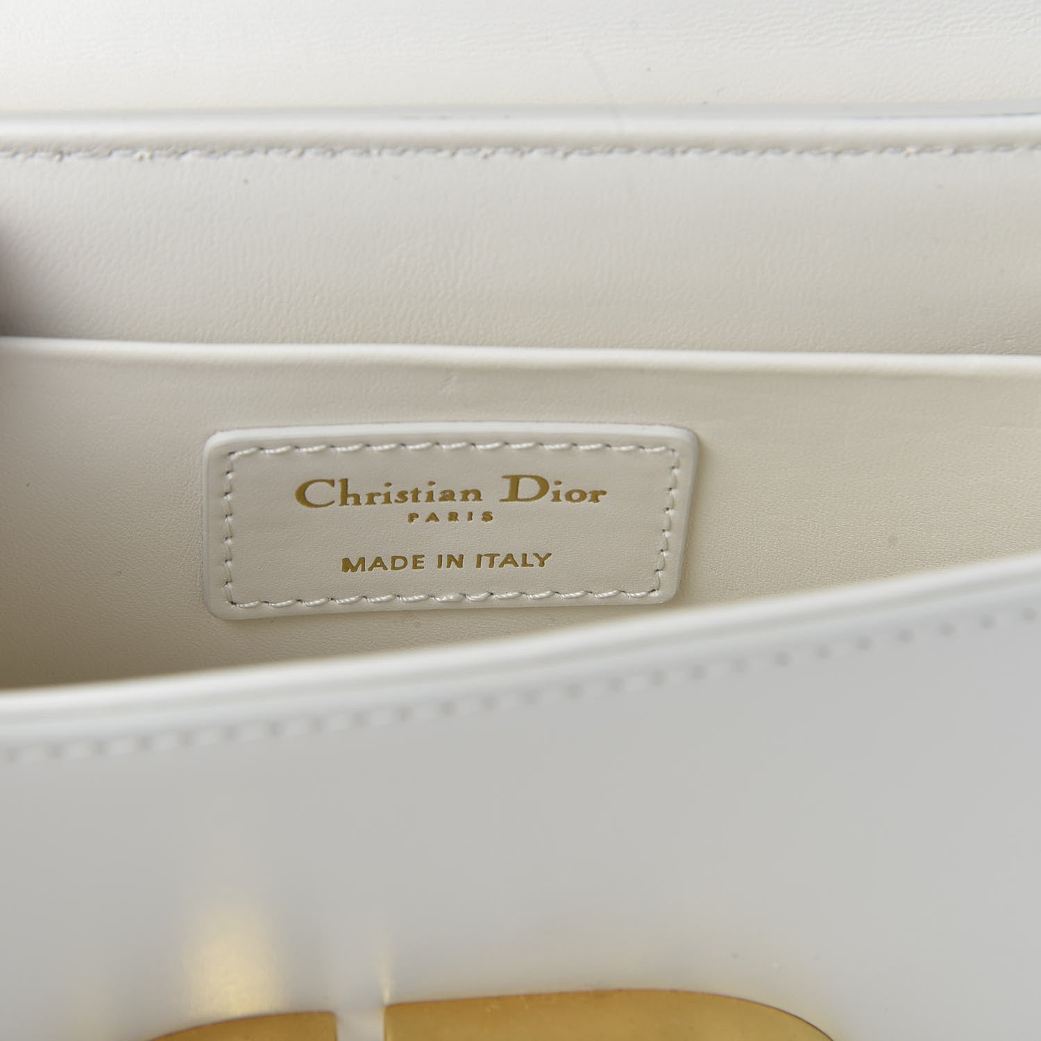 Christian Dior Smooth Calfskin 30 Montaigne Box Bag White 7 of 9