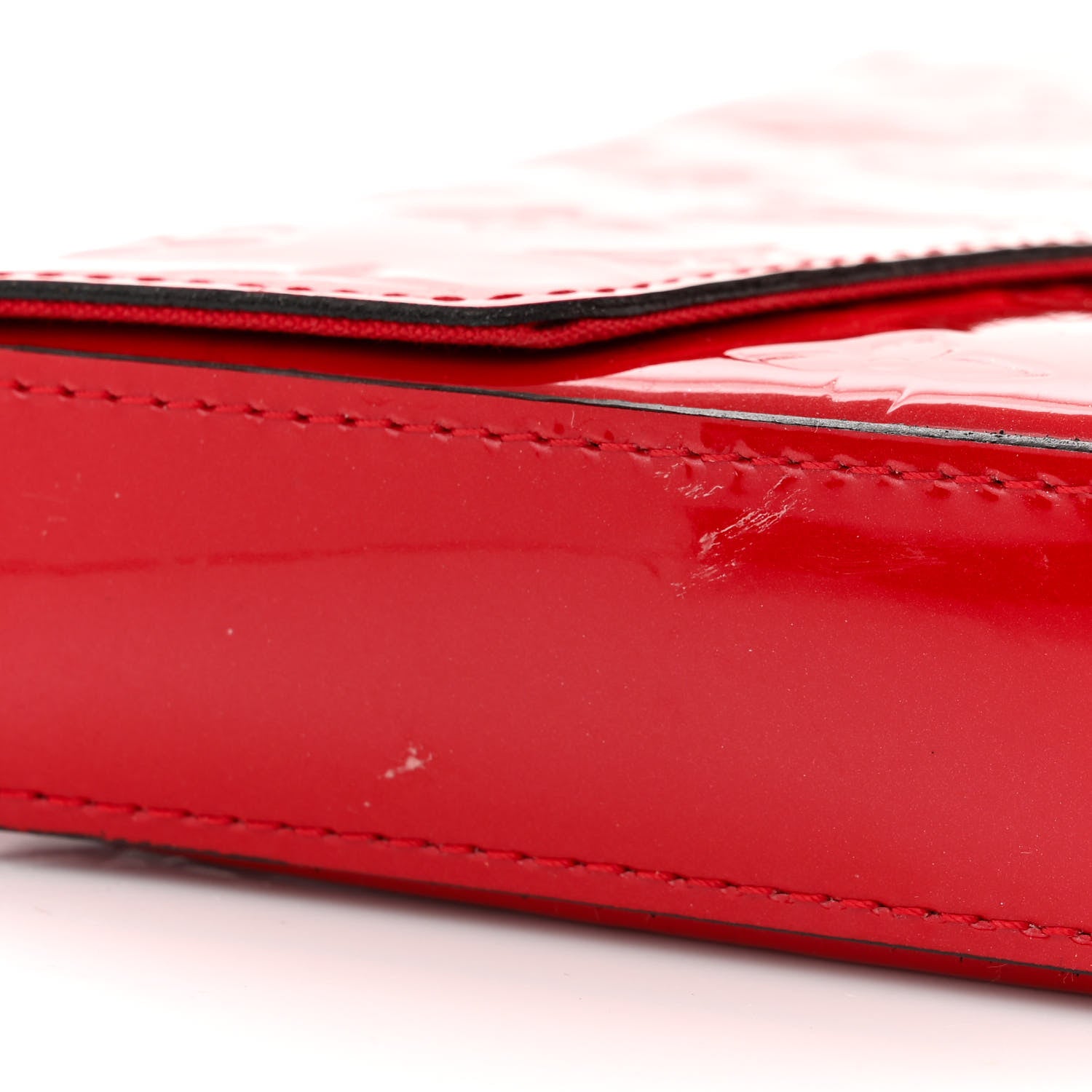 Louis Vuitton Vernis Felicie Pochette Chain Wallet Cherry 11 of 13