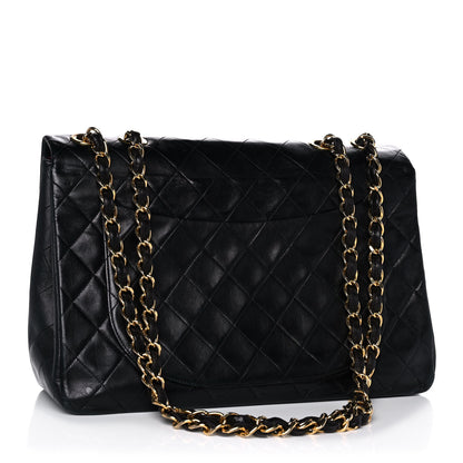 Chanel Lambskin Quilted XL Jumbo Single Flap Black 3 of 17