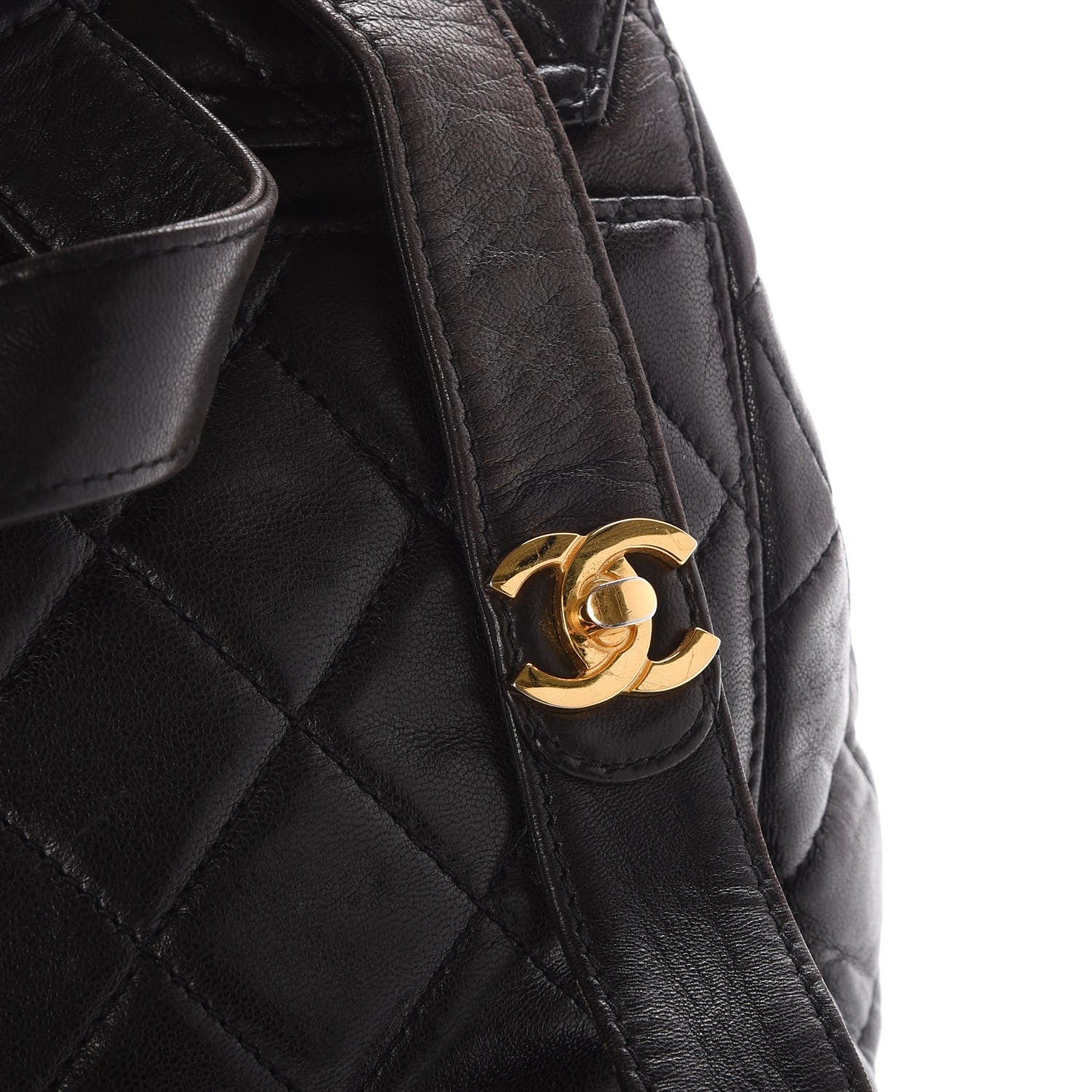 Chanel Lambskin Quilted Backpack Black 10 of 10