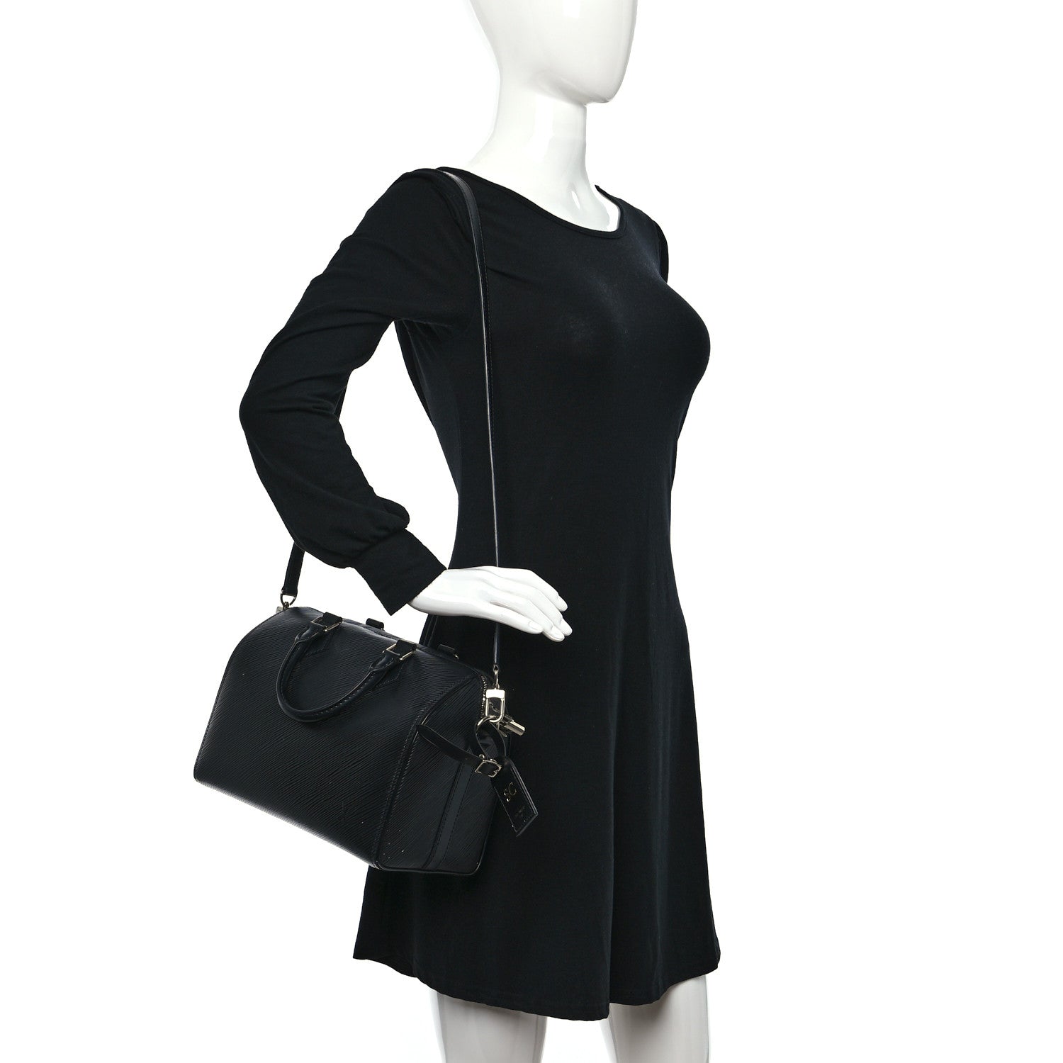 Louis Vuitton Epi Speedy Bandouliere 25 Black 2 of 11