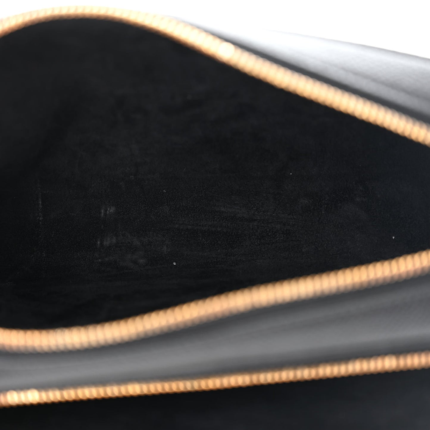 Grained Calfskin Caro Double Pouch Black
