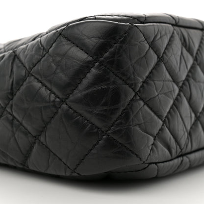 Chanel Aged Calfskin Quilted Large Reissue Camera Case Black 9 of 10