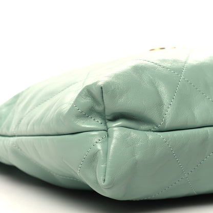 Chanel Shiny Calfskin Quilted Chanel 22 Light Green 11 of 13