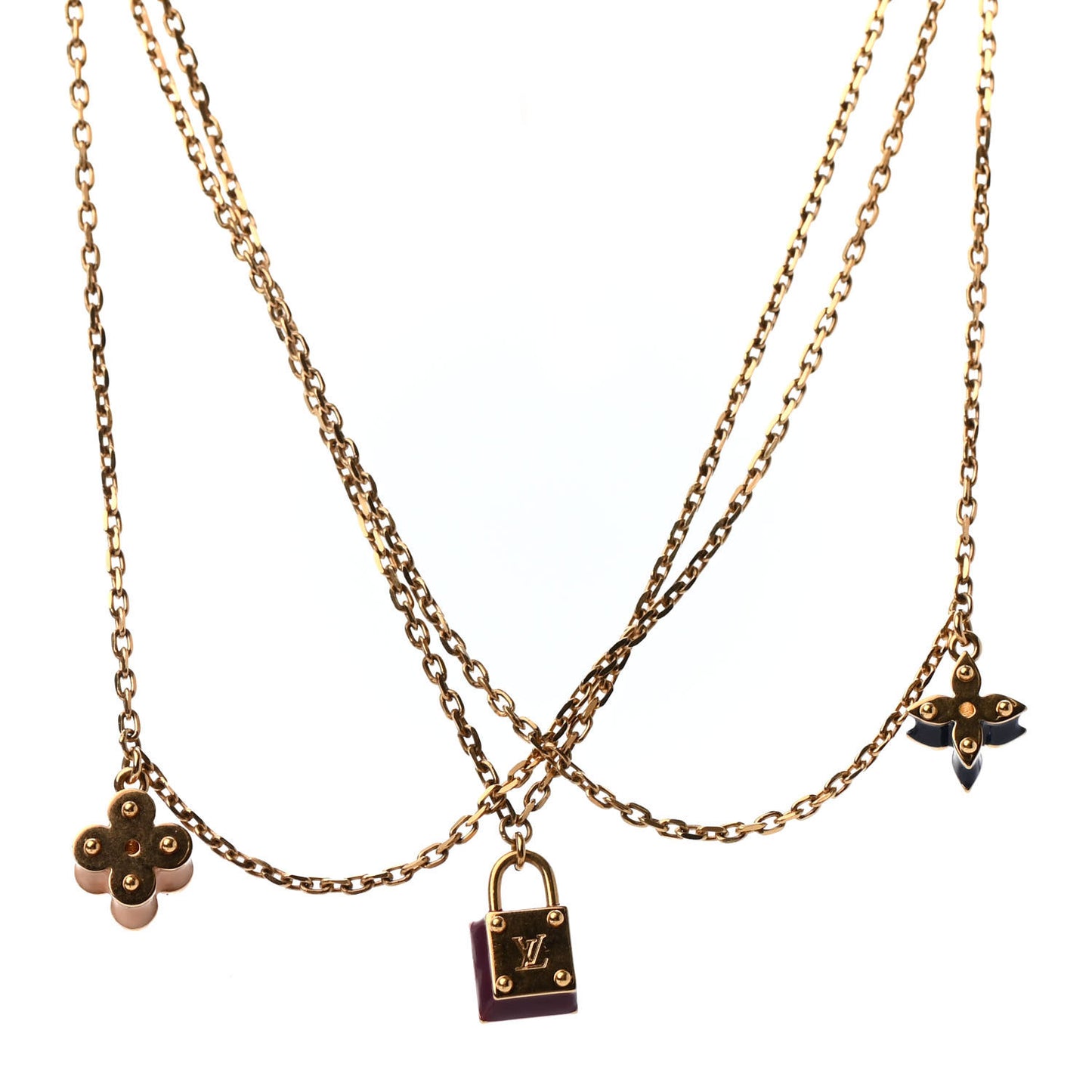 Sweet Charms Tiered Necklace Gold