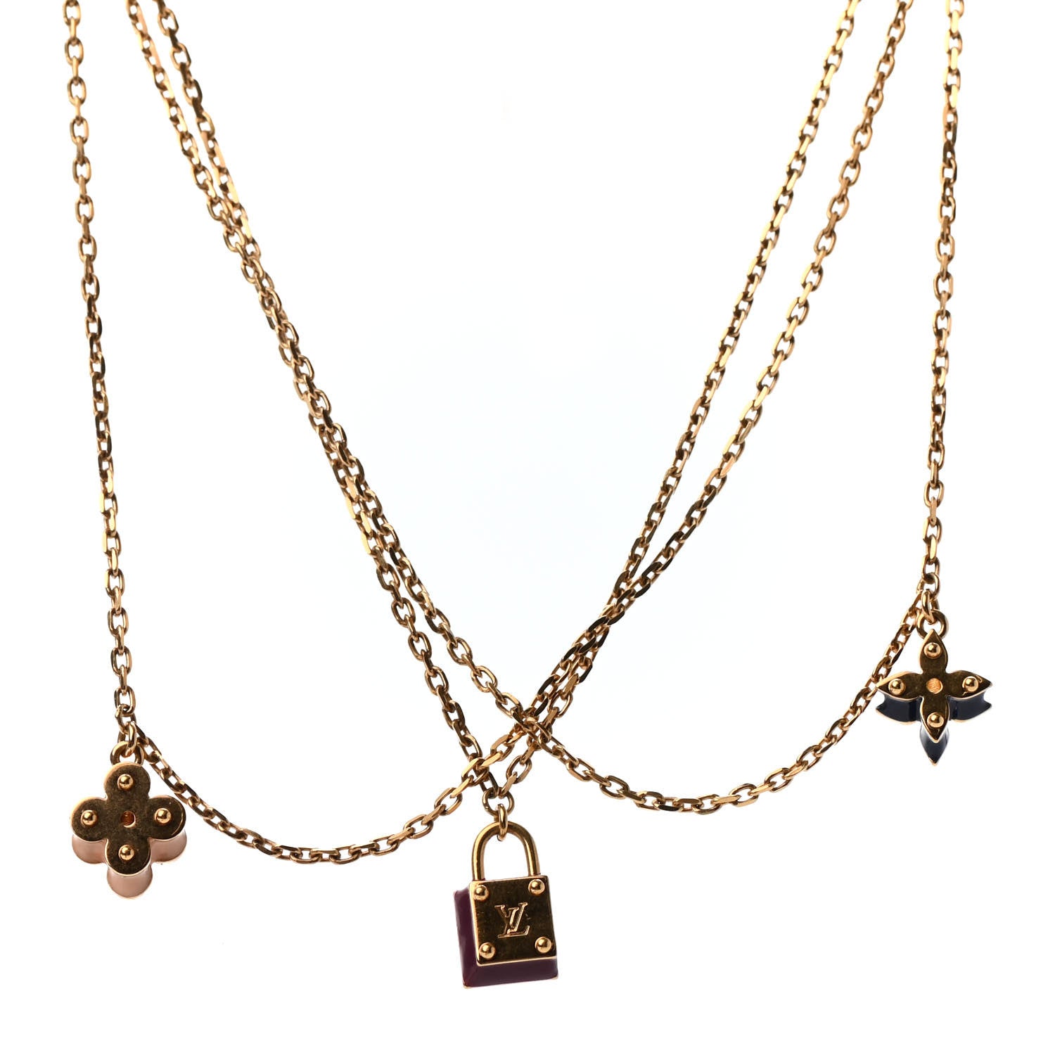 Louis Vuitton Sweet Charms Tiered Necklace Gold 1 of 4
