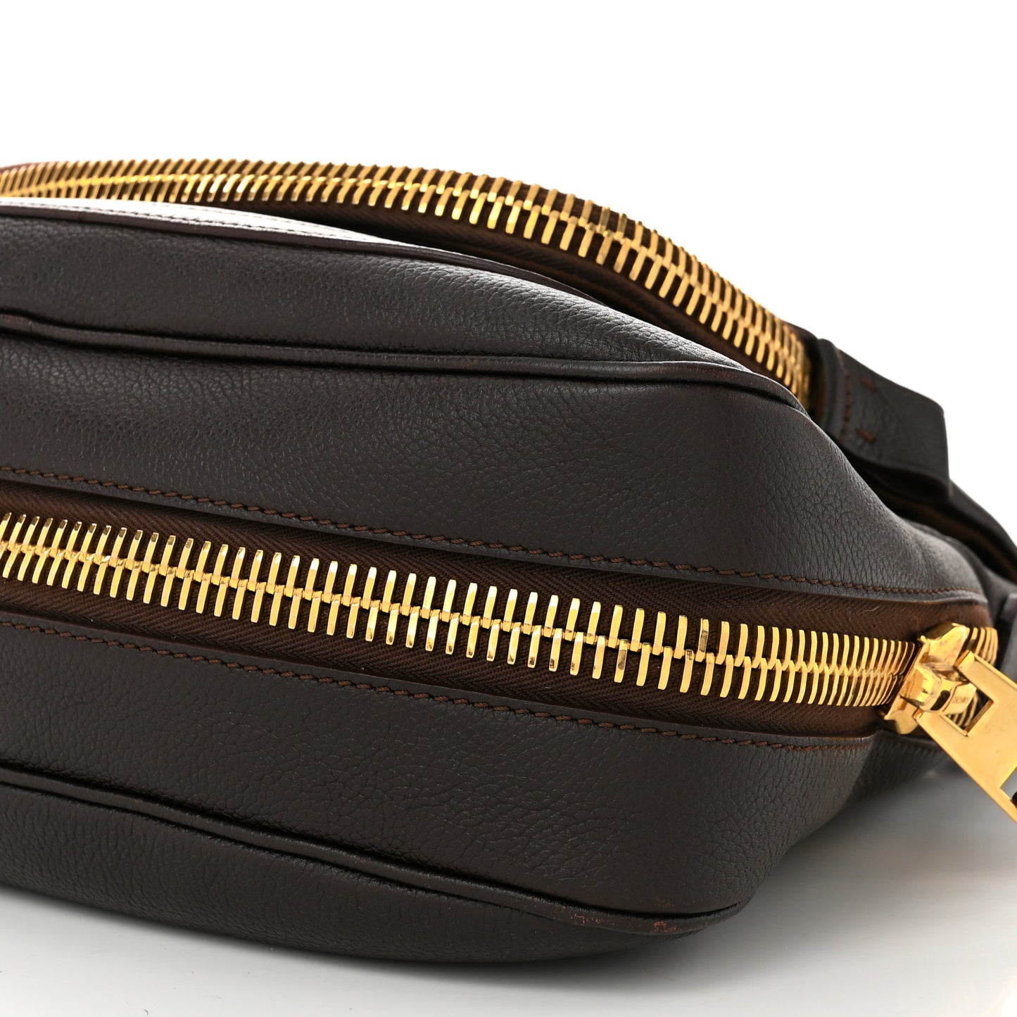 Grained Calfskin Medium Jennifer Crossbody Bag Brown