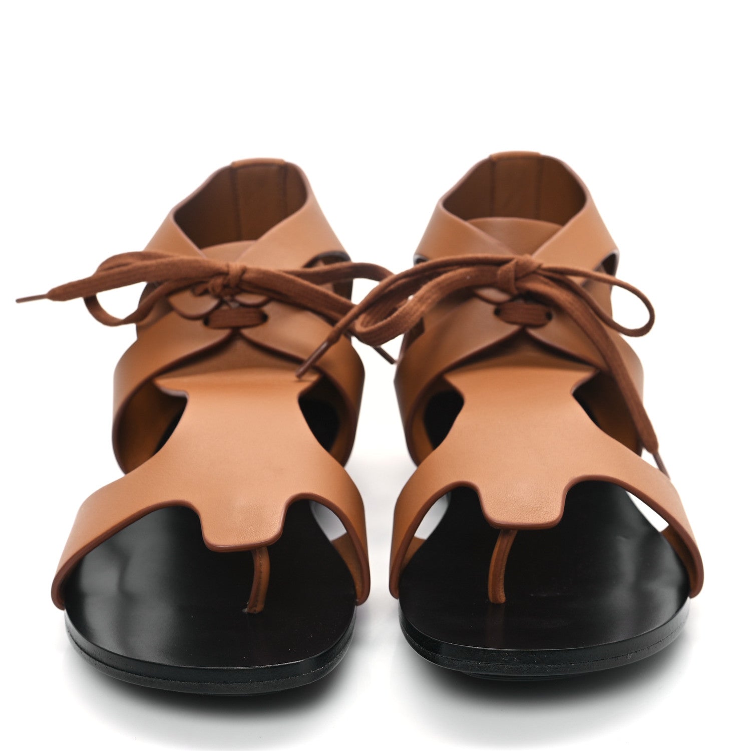 Hermes Calfskin Womens Galates Sandals 39 Naturel 2 of 10