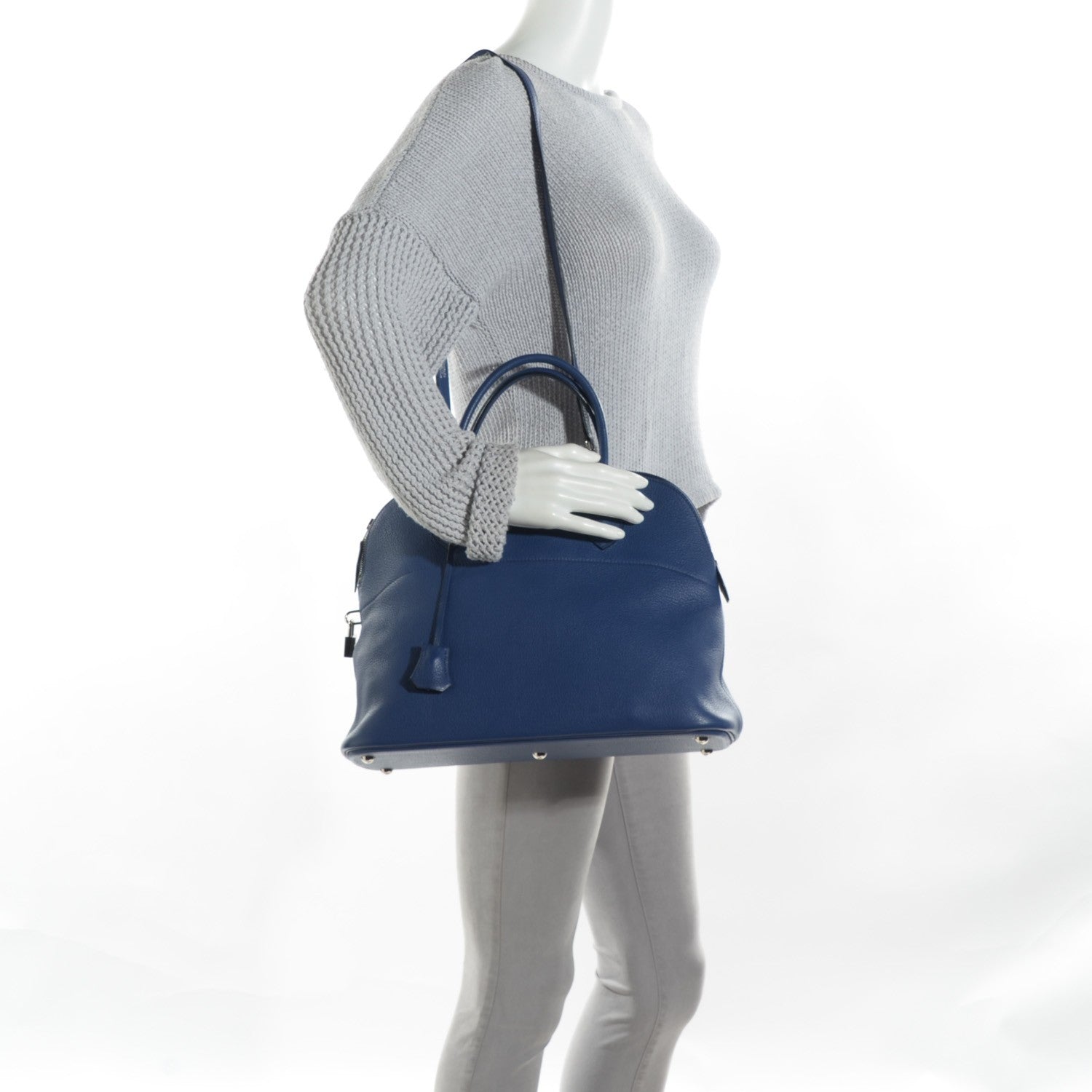 Hermes Taurillon Clemence Bolide 35 Bleu Saphir 8 of 15