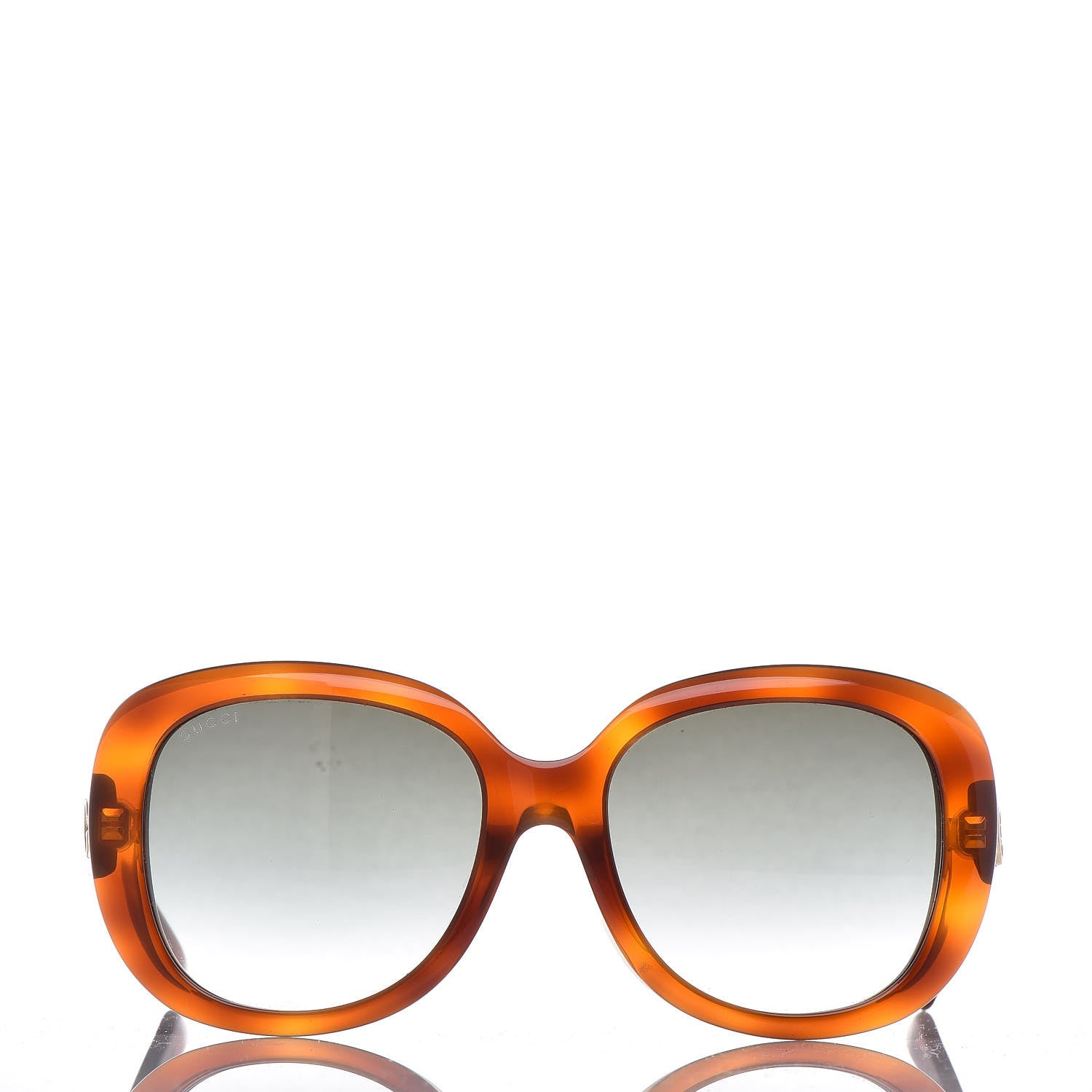 Gucci Round Sunglasses GG0140SA Avana Green 2 of 7