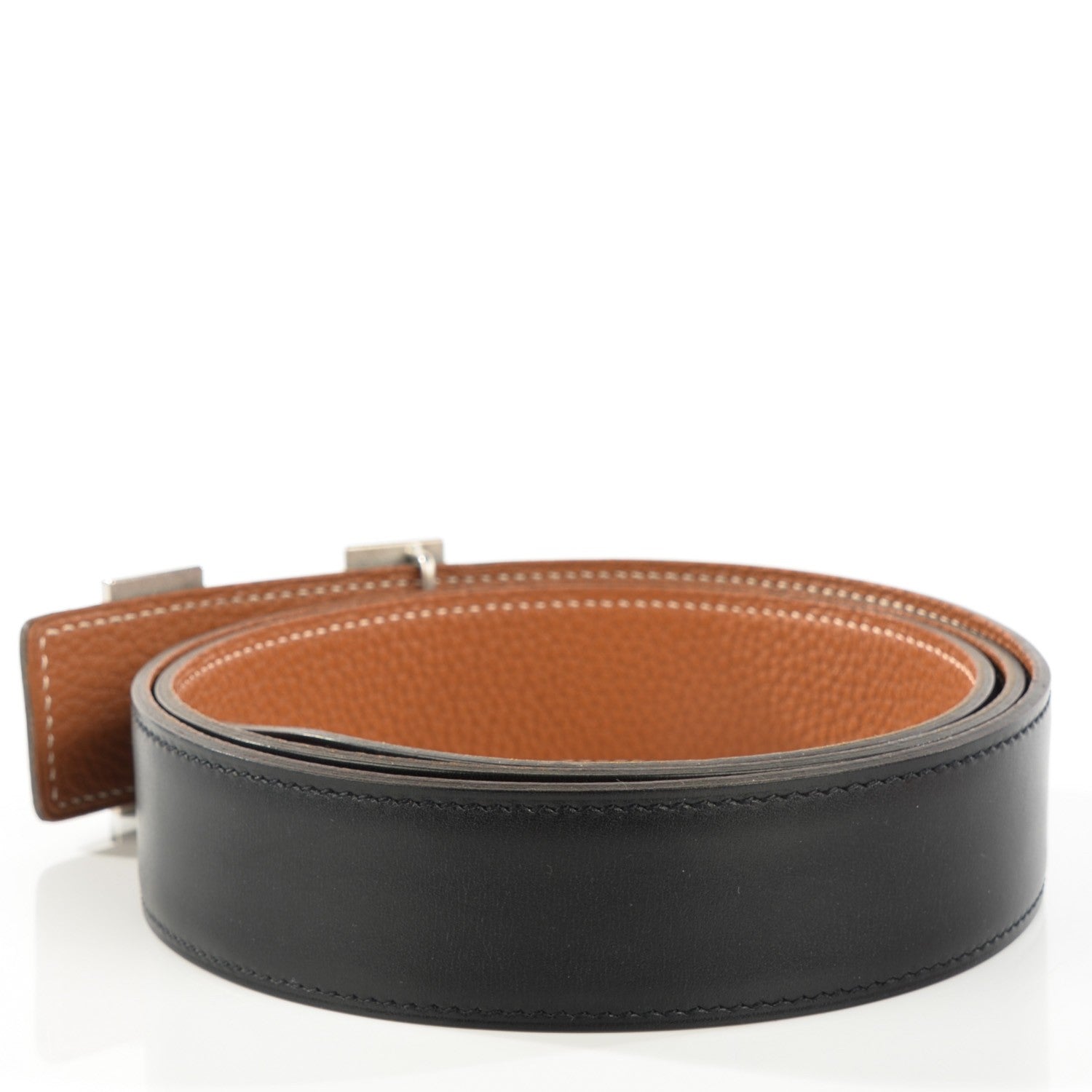 Hermes Box Togo 32mm H Belt 100 Black Gold 3 of 8