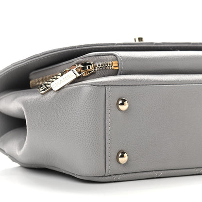 Chanel Caviar Quilted Medium Business Affinity Flap Grey 7 of 8