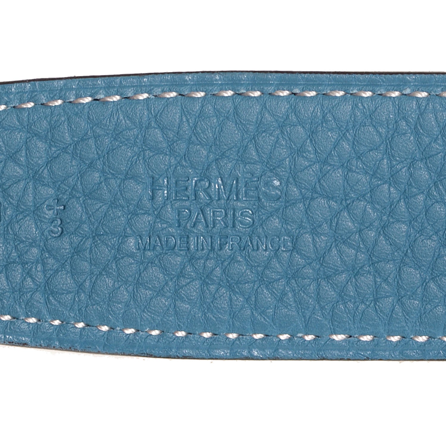 Hermes Box Togo Reversible Quizz H Belt 90 Blue Jean Black 3 of 8
