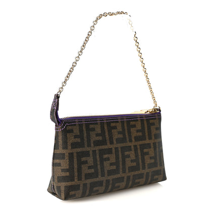 Fendi Zucca Spalmati Pochette Tobacco Viola 3 of 10