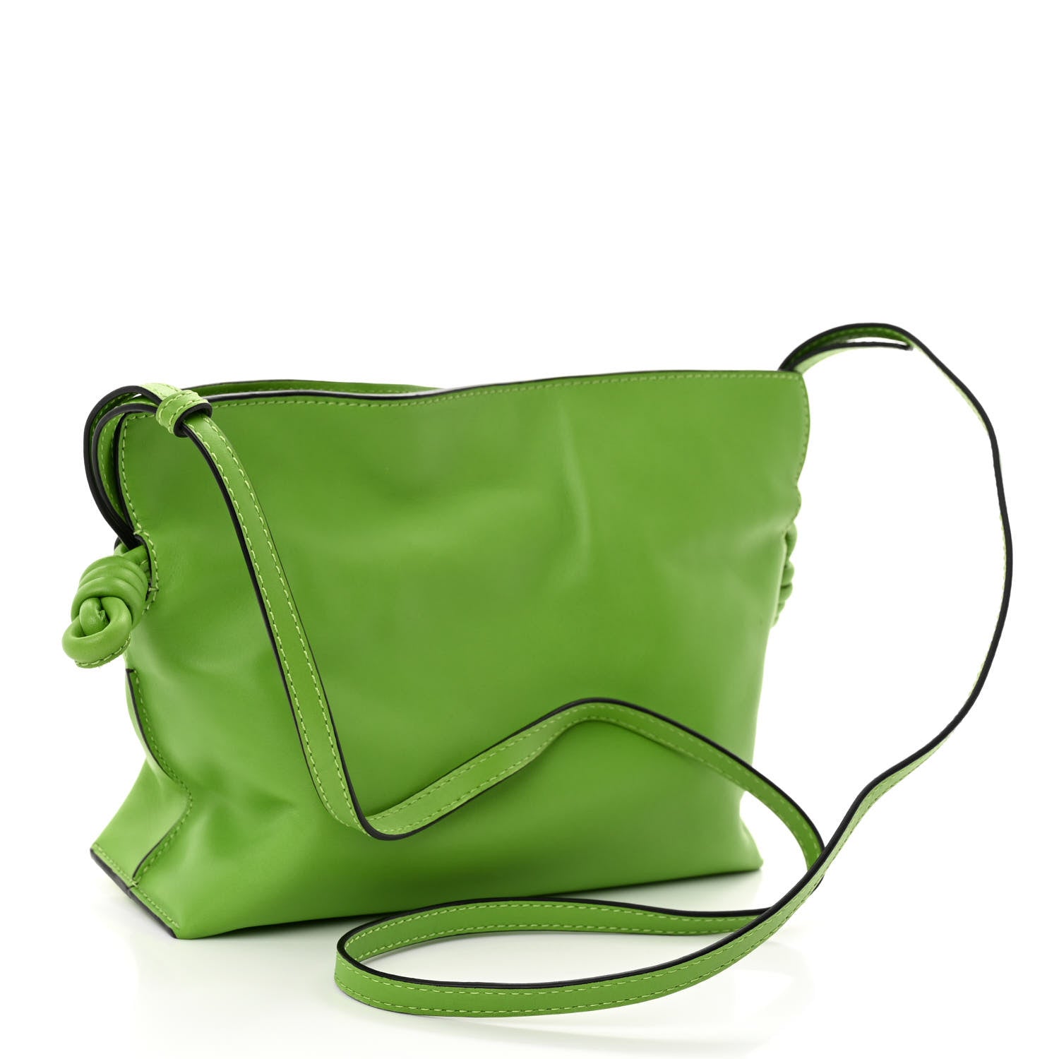 Loewe Calfskin Mini Flamenco Knot Clutch Apple Green 3 of 11