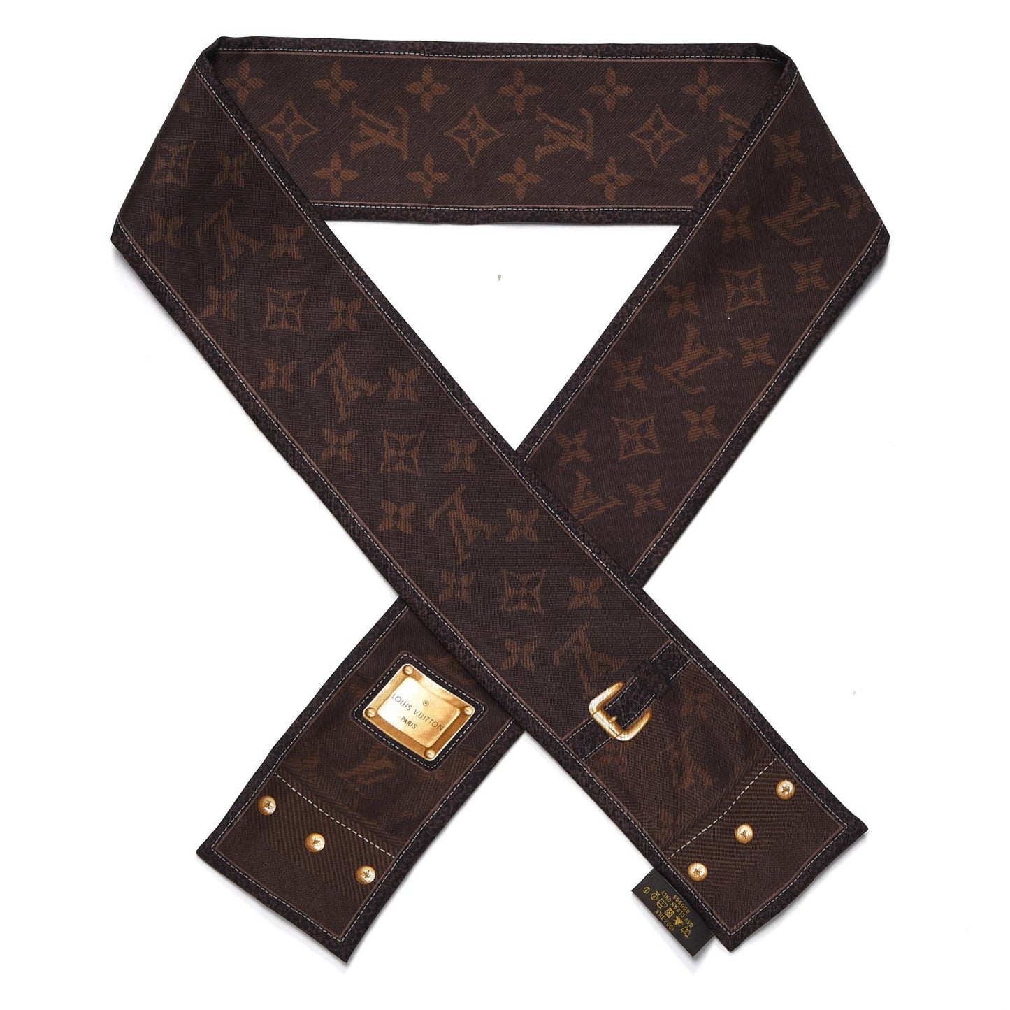 Silk Monogram New Denim Bandeau Ebene