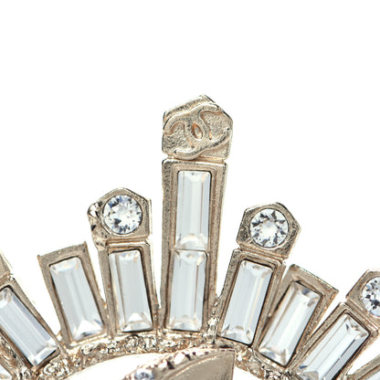 Chanel Crystal Baguette CC Brooch Light Gold 5 of 6