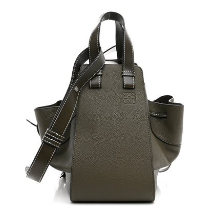 Loewe Soft Grained Calfskin Compact Hammock Shoulder Bag Khaki Green 1 of 10