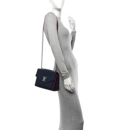 Louis Vuitton Soft Calfskin Mylockme Chain Bag BB Marine Rouge 2 of 10
