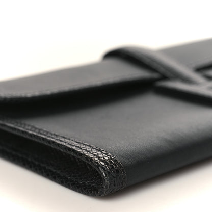 Hermes Swift Lizard Jige Elan Touch 29 Clutch Black 8 of 9