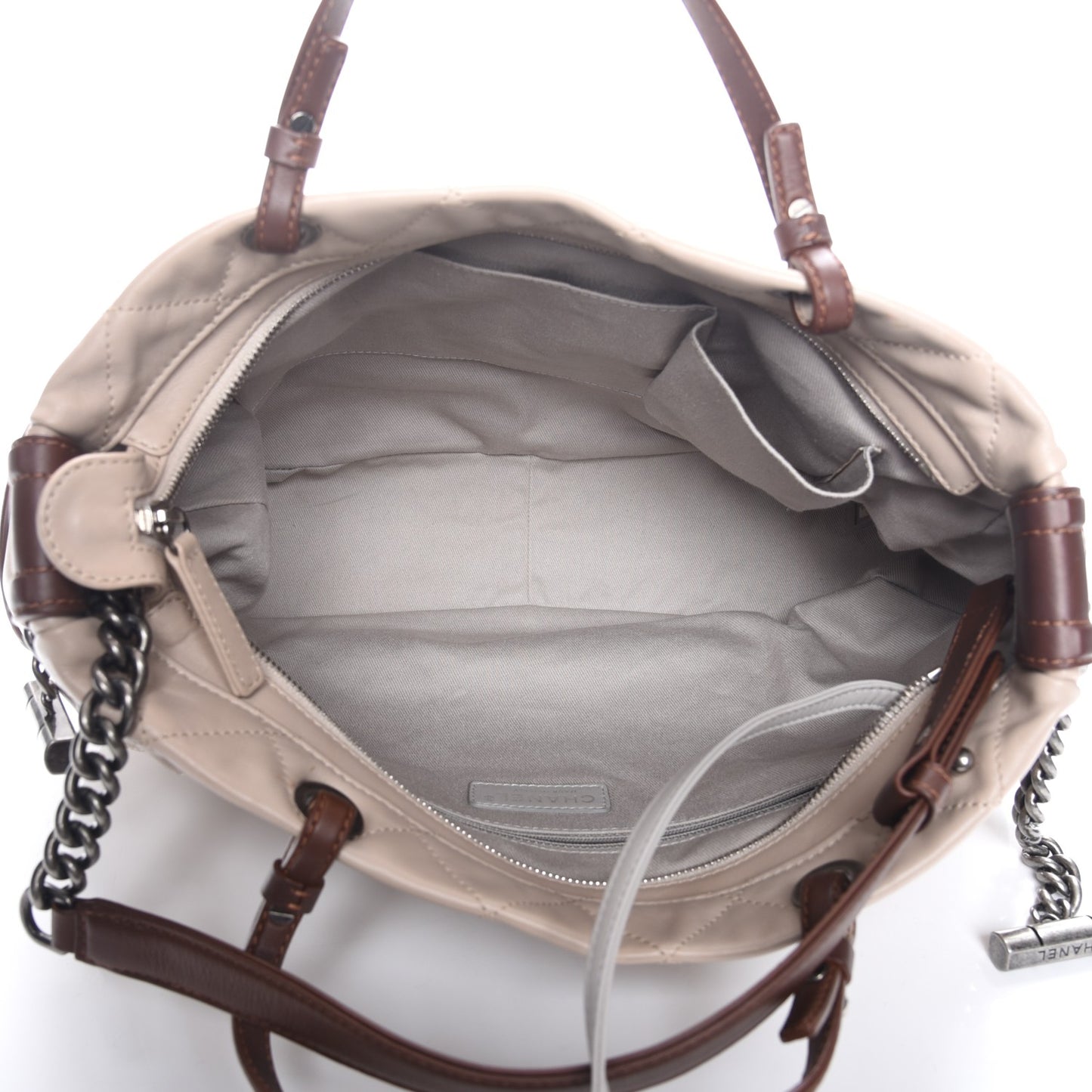 Calfskin Country Chic Hobo Ecru Brown