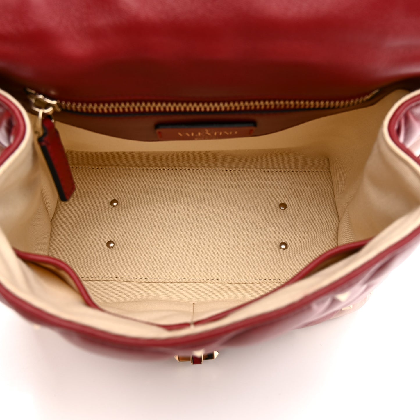 Nappa Medium Candystud Top Handle Bag Poudre Rubino