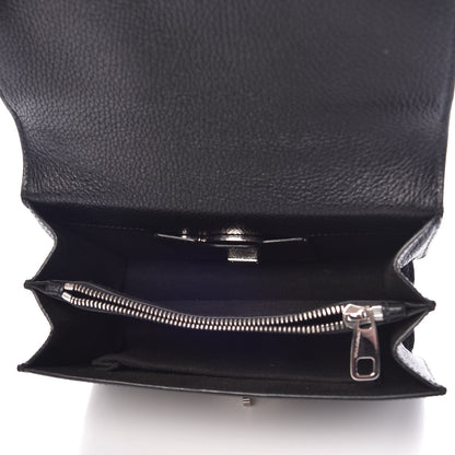 Dolce & Gabbana Grained Calfskin Rosalia Shoulder Bag Black 5 of 6