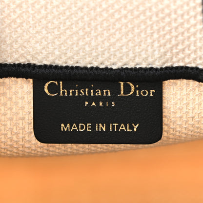 Christian Dior Canvas Embroidered Vertical Lucky Star Book Tote White Multicolor 6 of 11