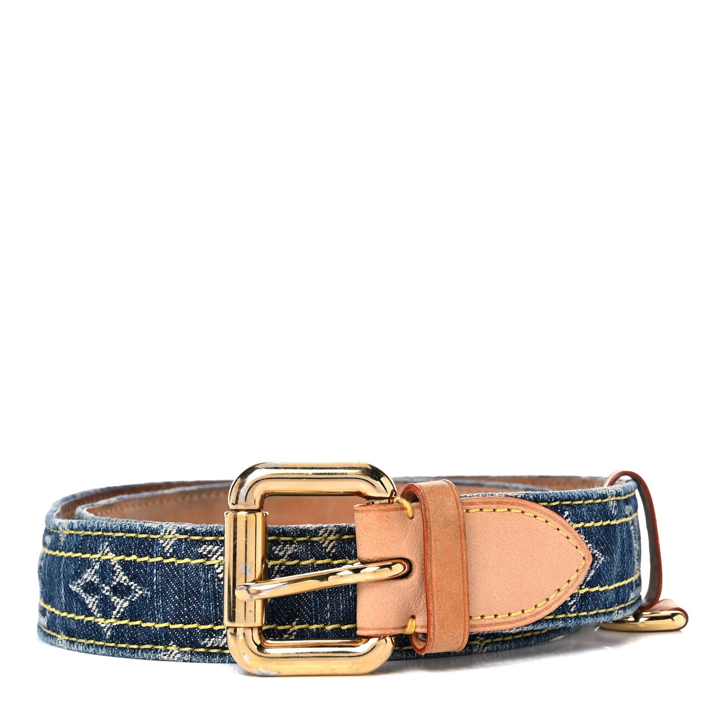 Monogram Denim Belt 80 32 Blue